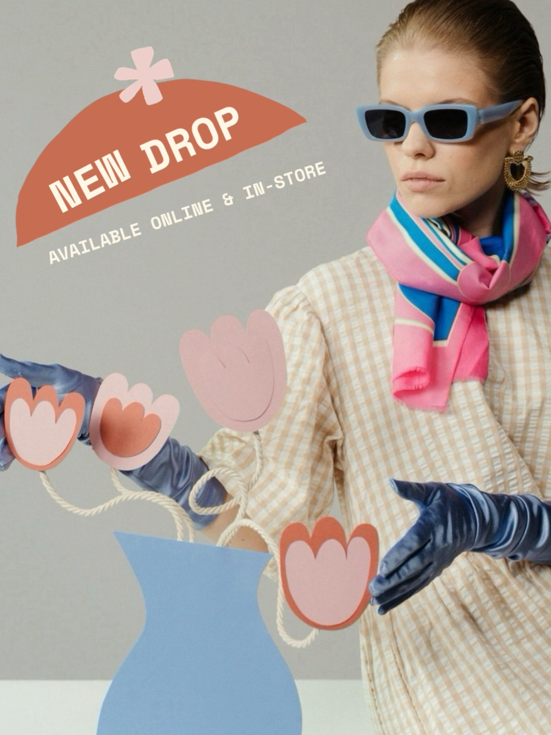Fashion sale pastel Instagram post 2025 social media design trends template