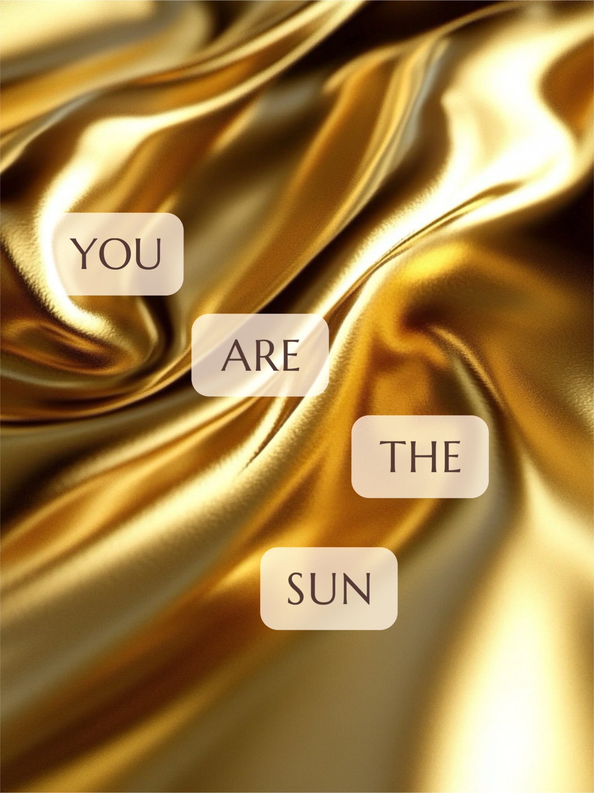 Goddess inspired golden design template 2025 social media design trends - you are the sun.