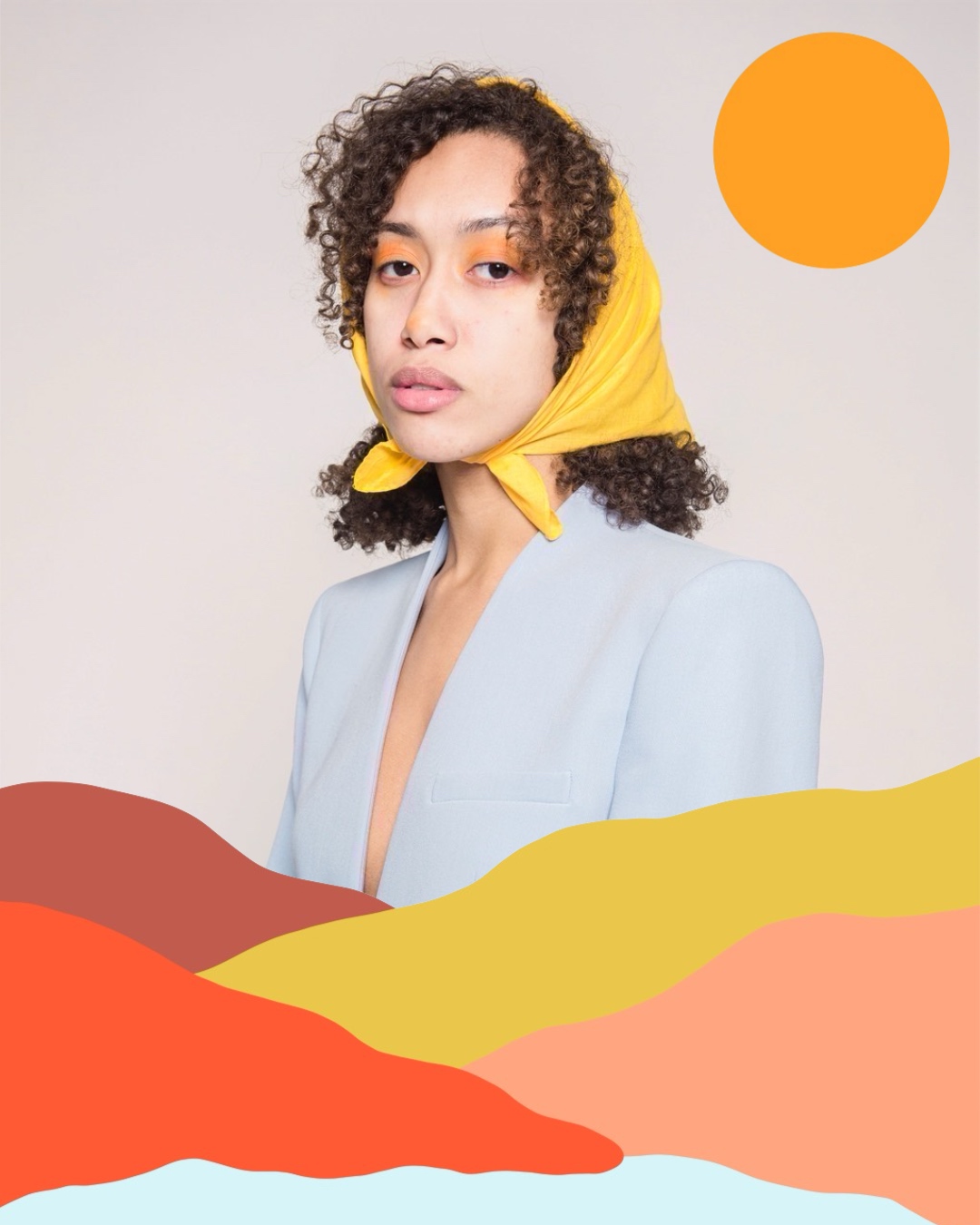 cut out collage with bold silhouettes 2025 social media design trends  template.