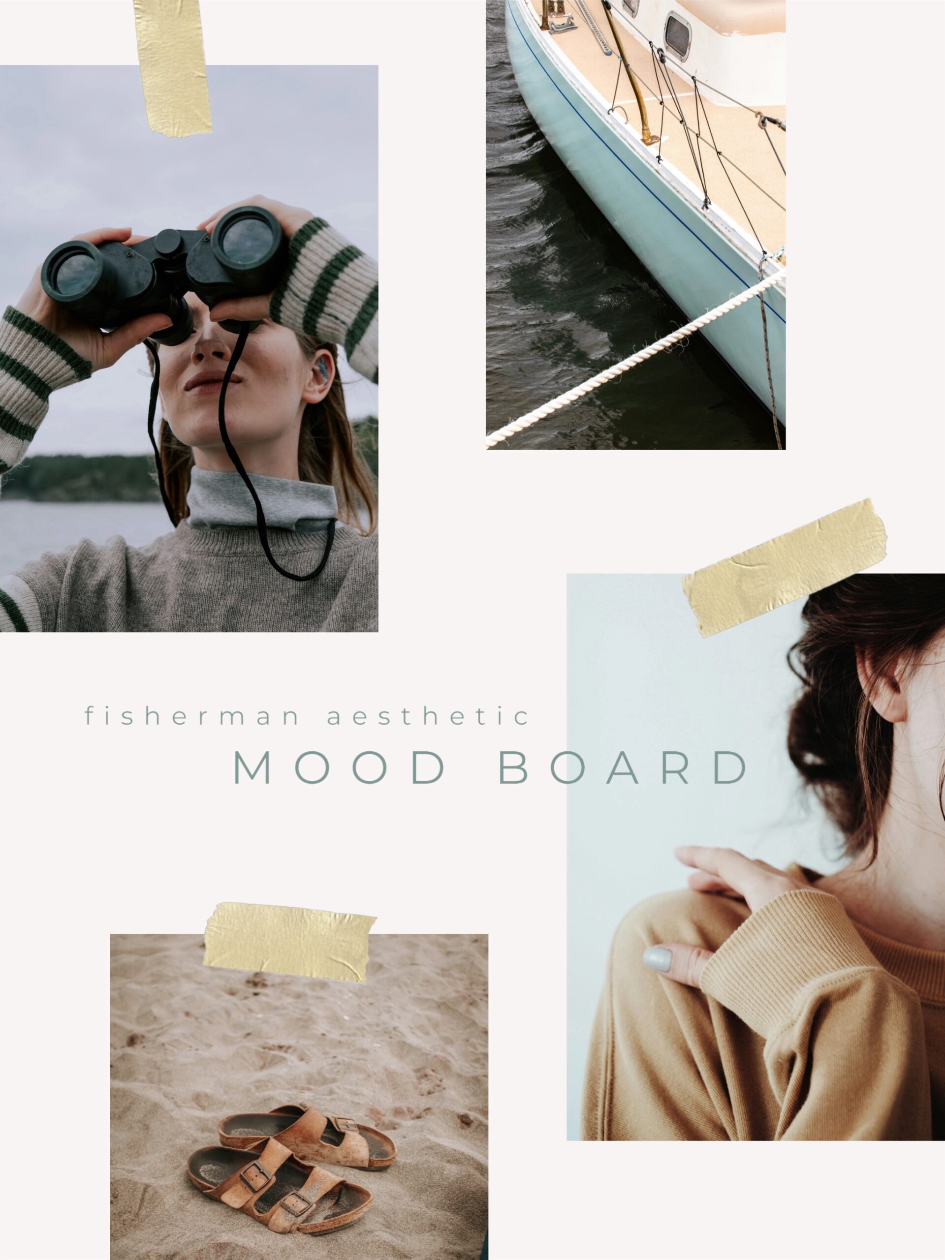 Mood board fisherman aesthetic 2025 social media design trends  template