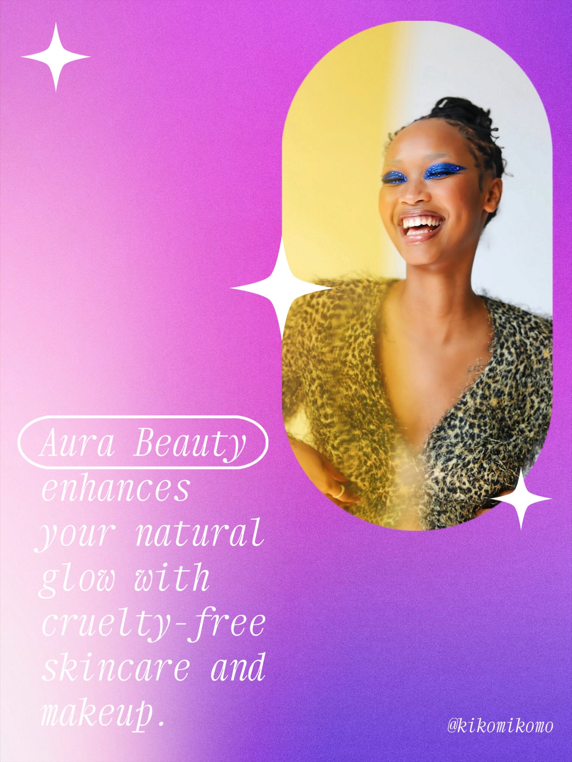 Aura beauty template grainy gradient make up 2025 social media design trends template