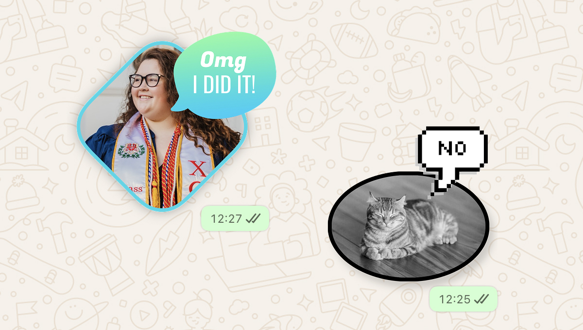 Add outline and shadow to make your WhatsApp stickers pop with Bazaart