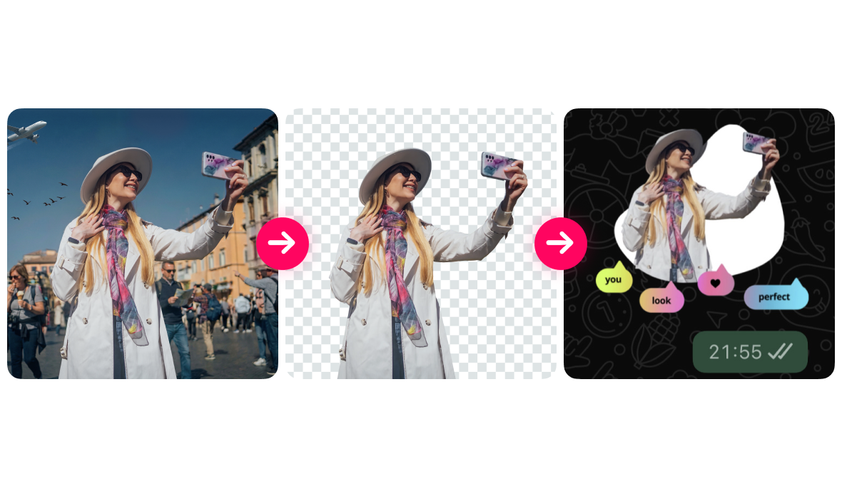 Remove background with people from photos with Bazaart